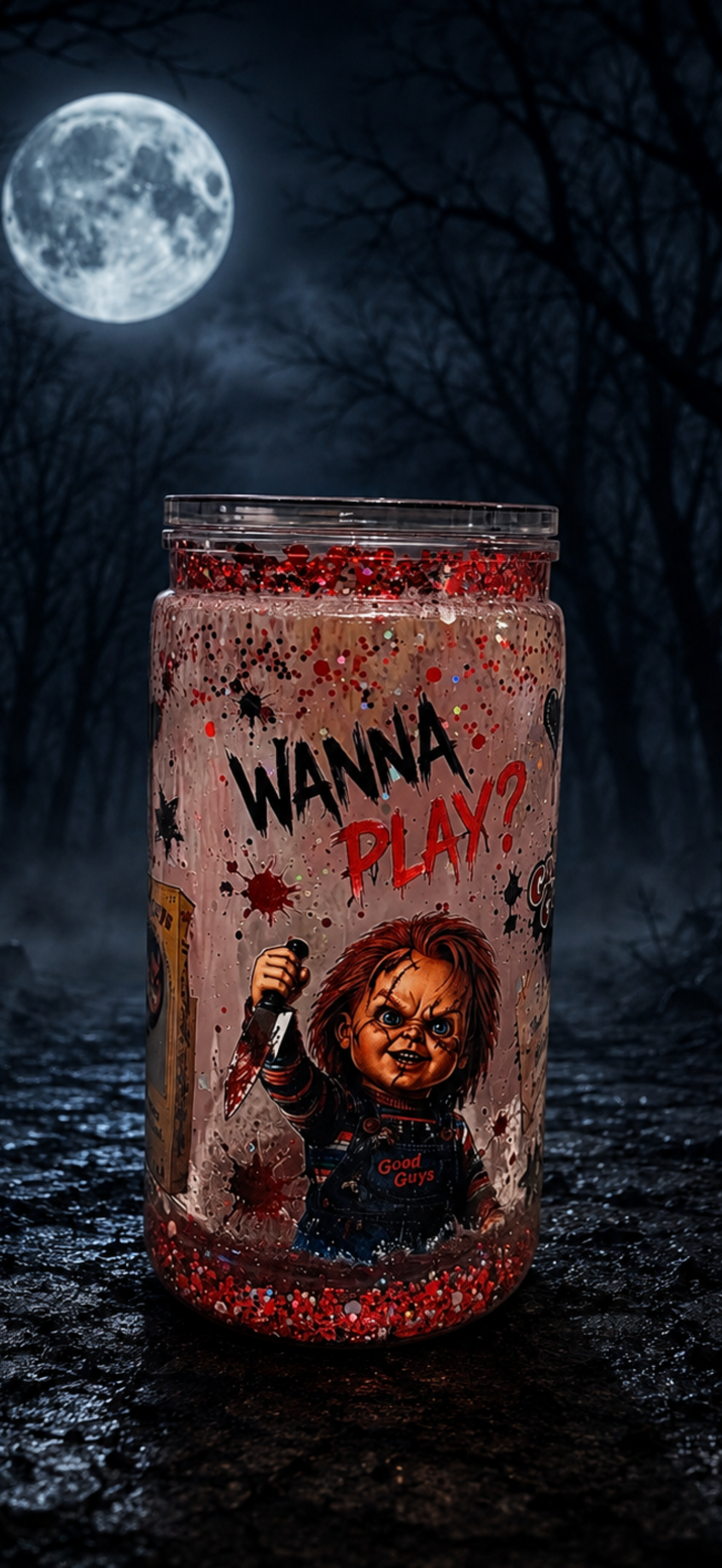 16oz wanna play ? Snowglobe tumbler