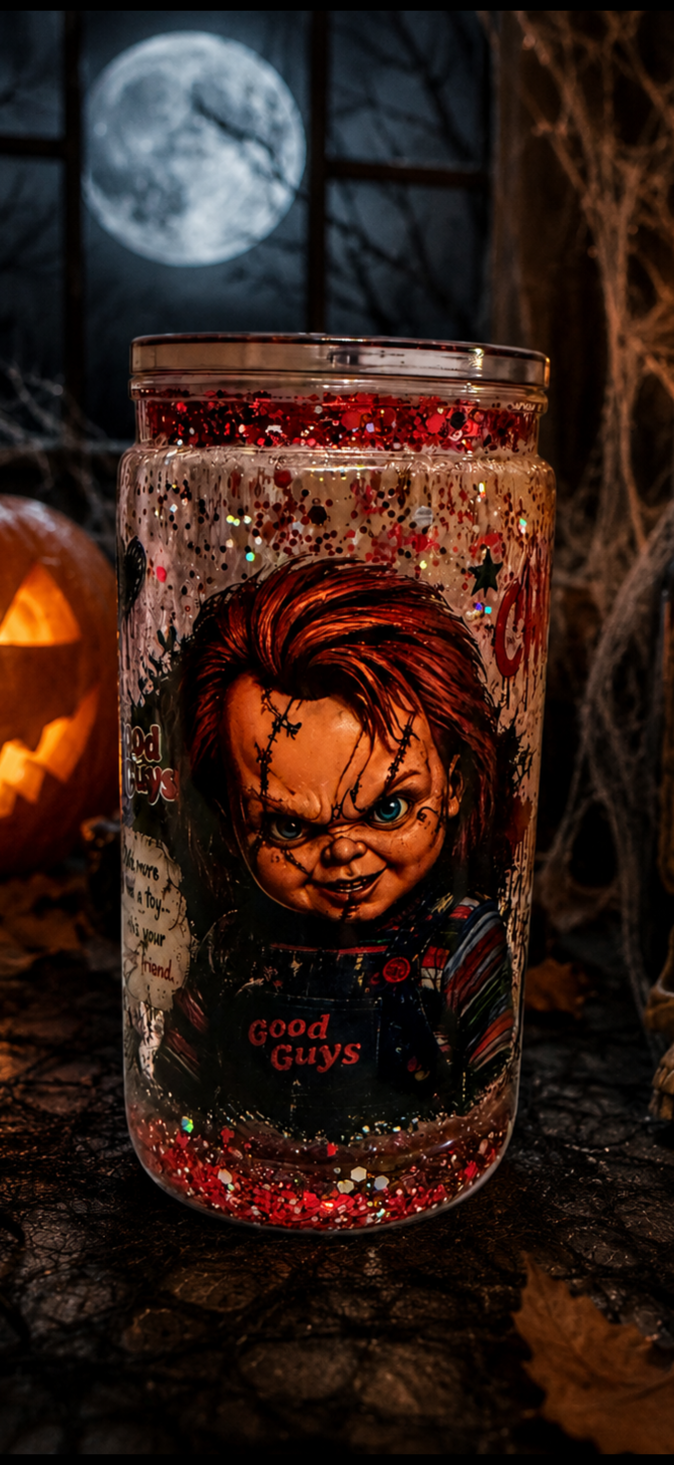 16oz wanna play ? Snowglobe tumbler