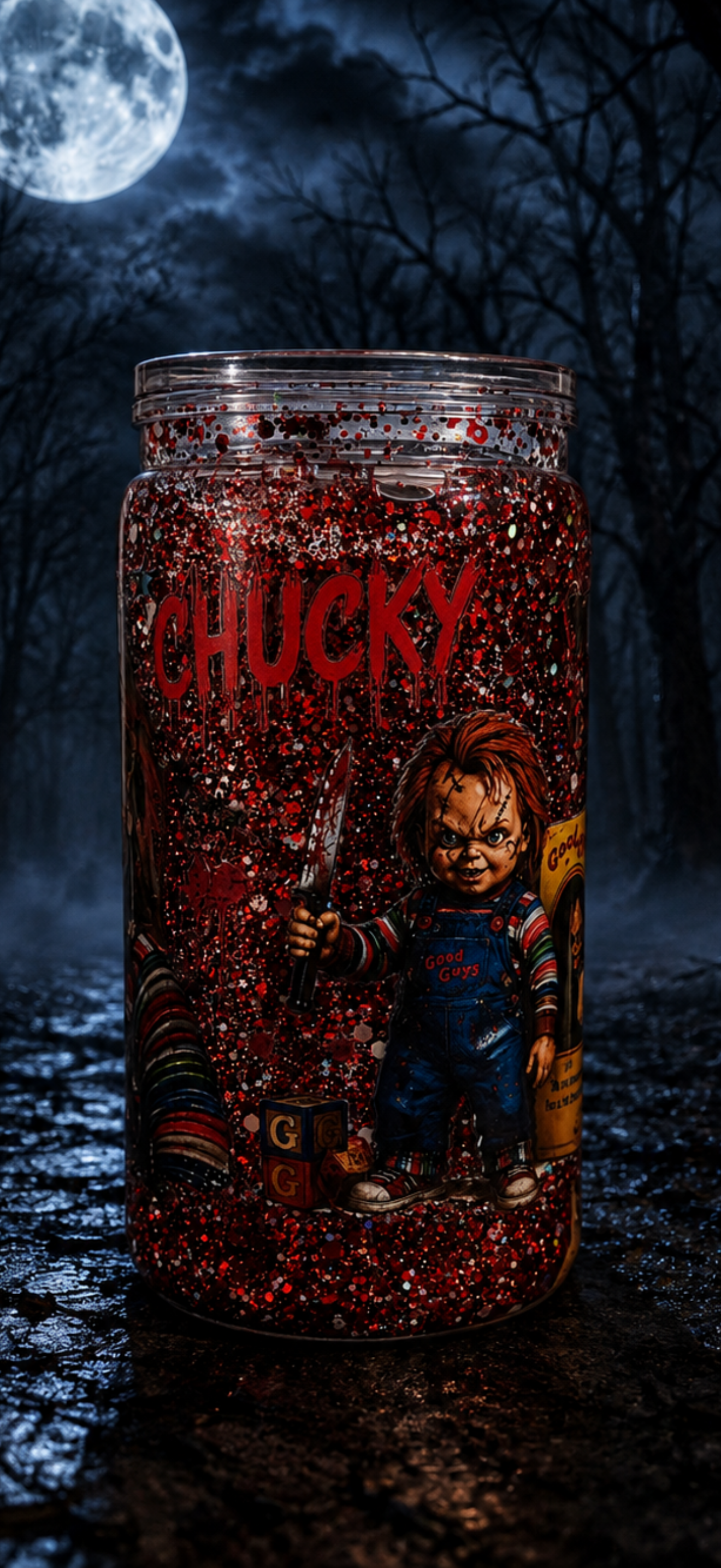 16oz wanna play ? Snowglobe tumbler