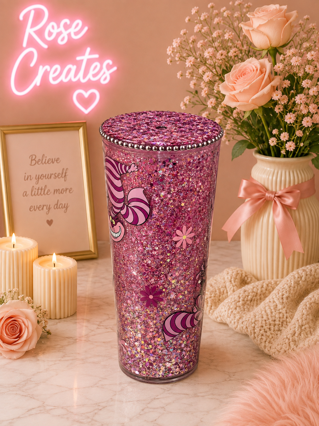 24oz wonderland snowglobe tumbler